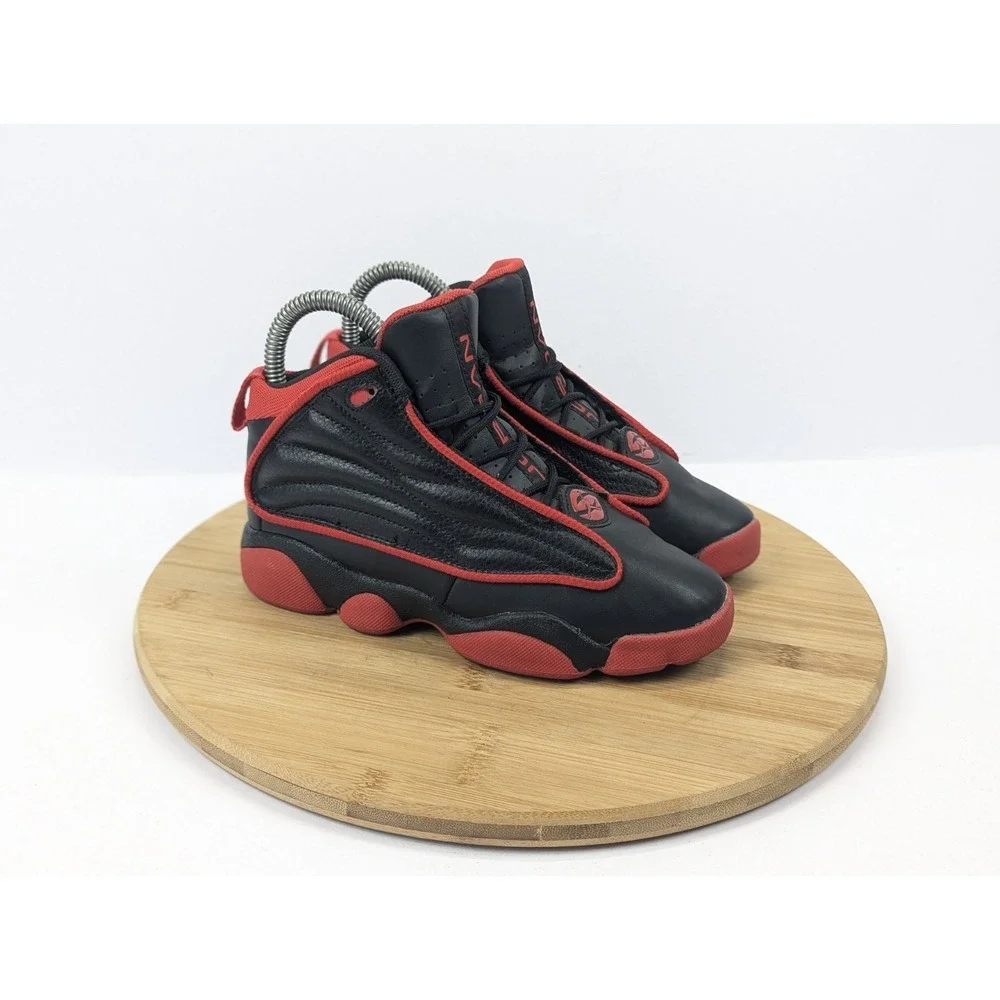 Jordan Shoes Kids Boys Size 1.5 Pro Strong Black Red Sneakers PS Kids Basketball